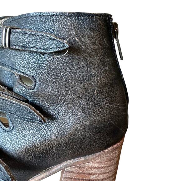 Freebird Topaz Black Brown Leather Heel Sandals Size 8 - Picture 10 of 10